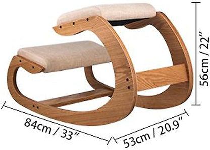 Ergonomic Kneeling Chair, Heavy Duty Posture Kneeling Stool with Extra Padding, Posture Support Comfortable Chairs, Angled Rocking Stool & Balancing Seat, for Adult Home, Office, Living Room