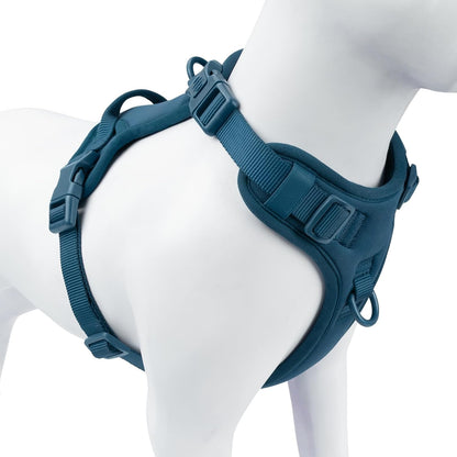 No Pull Dog Harness, Puppy Vest with Front Clip for Small Medium Large Sized Dog(Prussian Blue,XL)