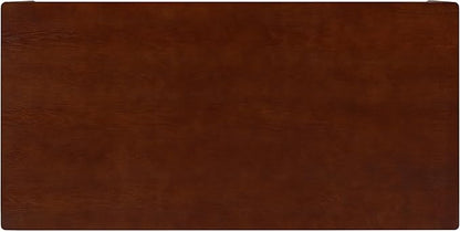NTC Flow 71 Inch Modern Design, Rectangular Dinner Table for Dining Room, Living Room Furniture, Effortless Assembly, Dark Walnut