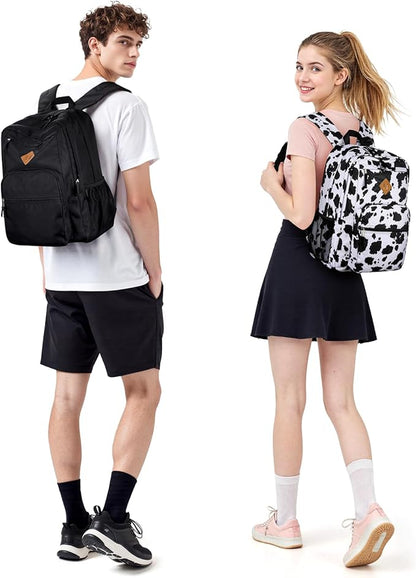ZORFIN 26L Backpack for College, and Travel: Water Resistant Bookbag - Butterfly Black
