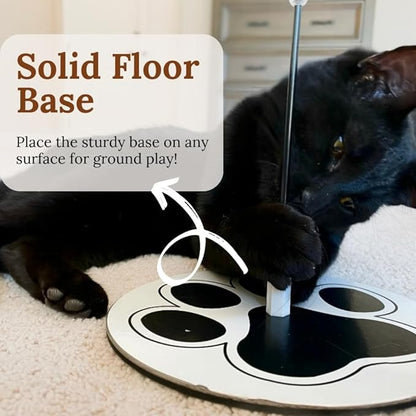 Cat Toys for Bored Indoor Adult Cats Any Surface Base Wand Stimulation Toys for Indoor Cats Cat Feather Toy Cat Feather Cat Toy Wand Juguetes para Gatos Activos Juegos para Gatos