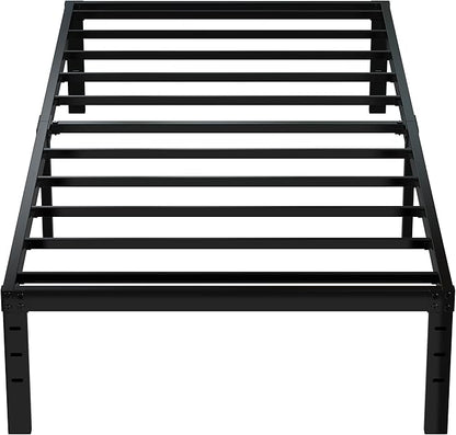 XL Twin Bed Frame No Box Spring Needed, 12 Inch Heavy Duty Metal Twin XL Platform Bed Frame Support Up to 2500 lbs, Easy Assembly, Noise Free, Black