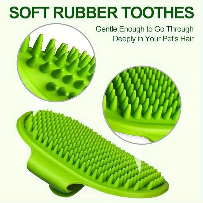 Self Cleaning Slicker Brush, Dog Cat Bunny Pet Grooming Shedding Brush, Easy to Remove Loose Undercoat, Pet Massaging Tool Suitable for Pets with Long or Short Hair (Green)