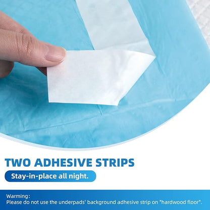 SOFYFINE 100 Count Disposable Bed Pads with Adhesive Strip 30"x36" | Thicken Elderly Adults Incontinence Underpads,Heavy Duty Absorbent Chucks Waterproof,XL Extra Large Puppy Pee Training Pad