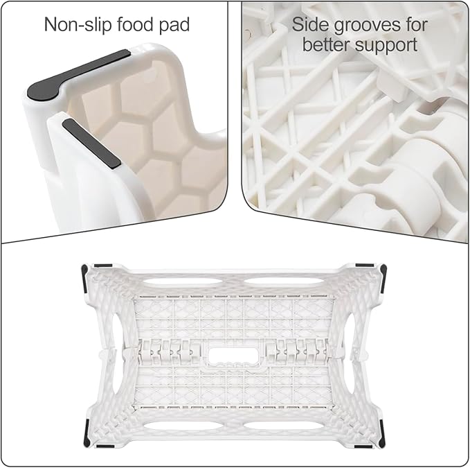 ACSTEP Folding Step Stool 9 Inch,15-Inch Extra Wide Heavy Duty Stepping Stool More Safe and Comfortable Non Slip Foldable Step Stool for Kids and Adults White, 10 Pack