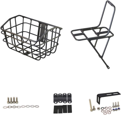 Basket Black Front Sturdy Construction Aluminum Alloy Large Capacity Accessories Cargo Container for Pet Transport