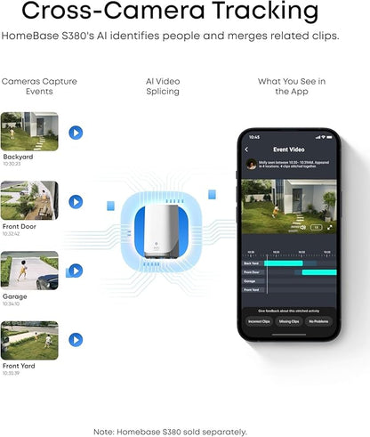eufy SoloCam E42, 4K Security Camera Wireless Outdoor, Solar Powered, AI Motion