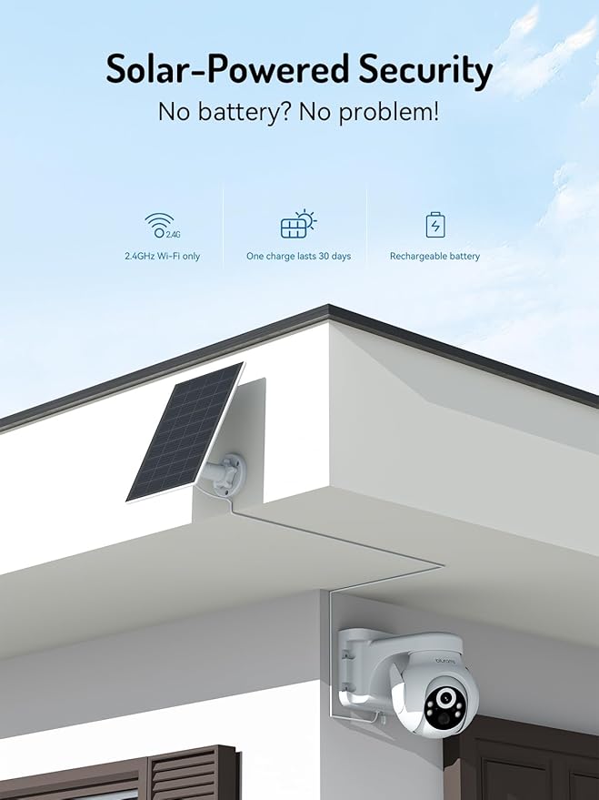 blurams 2K Solar Outdoor Camera Wireless, 360° PTZ Security Cameras Wireless