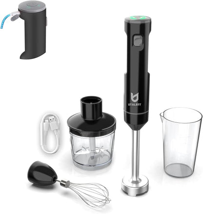 Cordless Hand Blender, UTALENT Variable Speed Immersion Blender Rechargeable