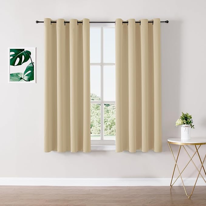 ChrisDowa Blackout Curtains 45 inches Long