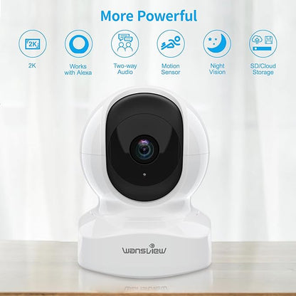Home Security Camera, Baby Camera, 2K wansview WiFi Camera