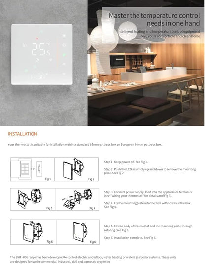 Matybobe WiFi Smart Thermostat Temperature Controller Weekly Programmable
