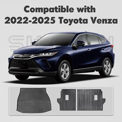 Compatible for 2021-2025 Toyota Venza Cargo Mat & Backrest Mats All Weather Seat Back Cover Cargo Liner for 2021-2025 Toyota Venza Accessories