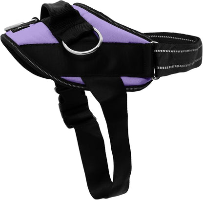 ShawnCo Essential Dog Harness, No-Pull Pet Vest (ICY Lilac,L) | 3 Leash Clips, Easy On, No-Choke, Reflective, Adjustable Fit, Padded Comfort, Control Handle, For Small, Medium & Large Dogs