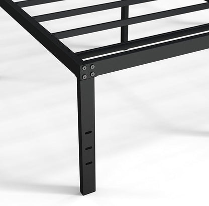 Twin Bed Frames No Box Spring Needed, 20 Inch Heavy Duty Metal Bed Frame Twin Support Up to 2500 lbs, Easy Assembly, Noise Free, Black