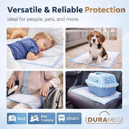 Chucks Disposable Underpads 17x24 300 Count Bed Pads Incontinence Chux Pads | Moderate Absorbency, Waterproof Leakproof, Mattress & Furniture Protection, Adults & Elderly, Puppy Training Pads, Chairs