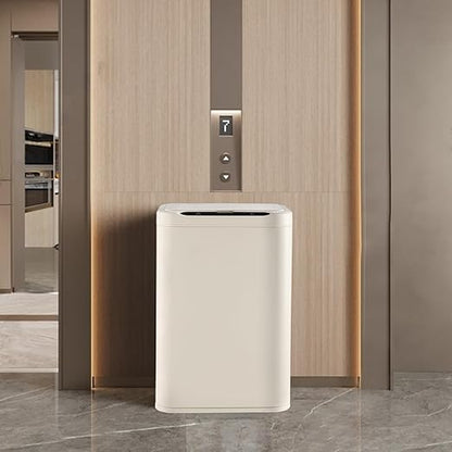ELPHECO Stainless Steel Office Trash Can Motion Sensor Garbage Can Touchless