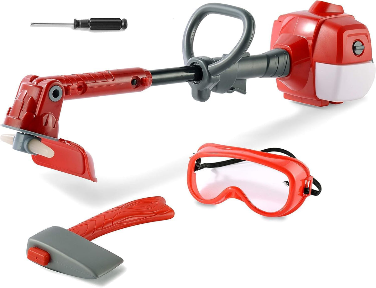 Toy Choi's Toy Trimmer - Power Construction Play Tool Kids Trimmer,Outside Pretend Play Garden Toy with Light Sound,Educational Gift Kid Toddler Tool Set for Boy Girl Age 3, 4, 5,6,7+