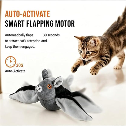 Flying Bat Dog Toy, 2026 New Flying Bat Toy for Dogs, Flapping Wings Interactive Pet Toy with Chirping Engages Cats and Dogs, Detachable USB Rechargeable, Hanging and Ground Play ，Owl：2PCS