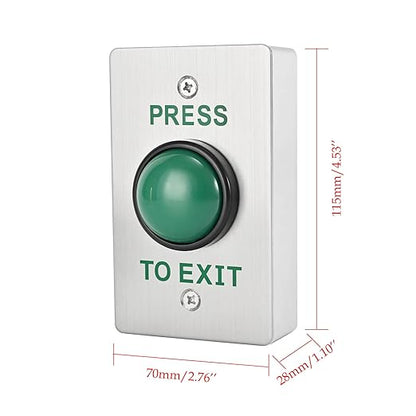 Push to Exit Button for Door Access Control Big Press Button IP68 Waterproof