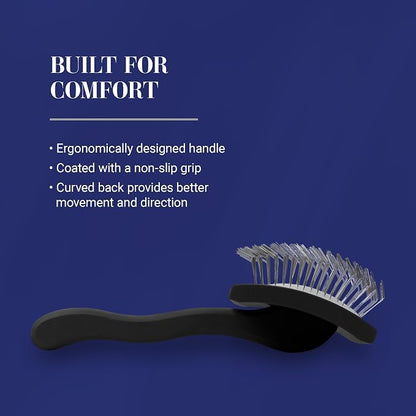 Chris Christensen Big K Dog Slicker Brush for Dogs (Goldendoodles, Labradoodles, Poodles), Groom Like a Professional, Fluff Detangle Style, Saves Time Energy, Black, Medium