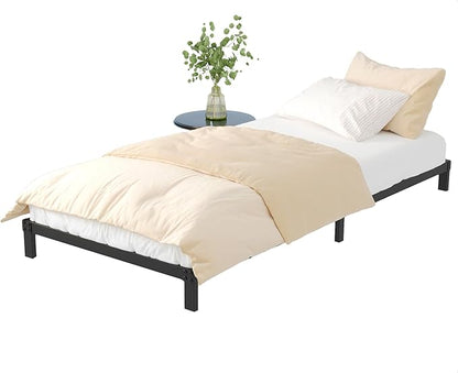 8 Inch Twin Bed Frame No Box Spring Needed, Heavy Duty Metal Platform Bed Frame Twin Size Support Up to 2500 lbs, Easy Assembly, Noise Free, Black