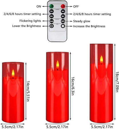24-Pack Red Flameless LED Candles