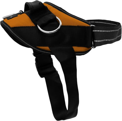 ShawnCo Essential Dog Harness, No-Pull Pet Vest (Sunset Orange,XL) | 3 Leash Clips, Easy On, No-Choke, Reflective, Adjustable Fit, Padded Comfort, Control Handle, For Small, Medium & Large Dogs