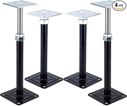 4-PCS Lift Supports,Adjust Supports,Level Supports,Floor Jacks,Adjustable Support Jack for The Floor,Mini Screw Jack- Post 9" to 13"