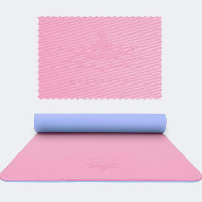 Hatha Yoga Extra Thick TPE Yoga Mat - 72"x 32" Thickness 1/2 Inch -Eco Friendly SGS Certified - With High Density Anti-Tear Exercise Bolster For Home Gym Travel & Floor Outside