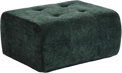YAAREE Cloud Ottoman, Modern Boneless Modular Footstool for Modular Sectional Couch for Living Room, No Assembly, Green