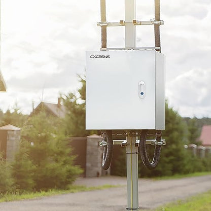 Outdoor Electrical Box 20 x 20 x 8''D NEMA 4X Enclosure Steel Box, Waterproof &