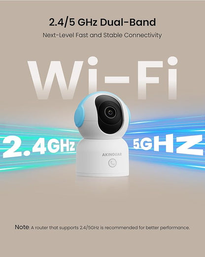 4K 8MP Indoor Security Camera, WiFi Camera