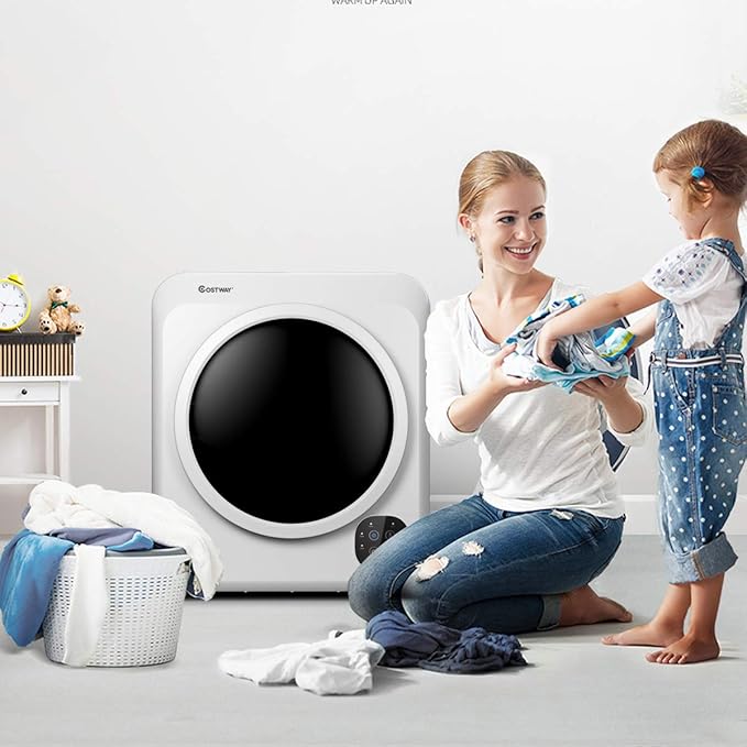 COSTWAY 1700W Electric Portable Clothes Dryer, 13.2 lbs Capacity Front Load