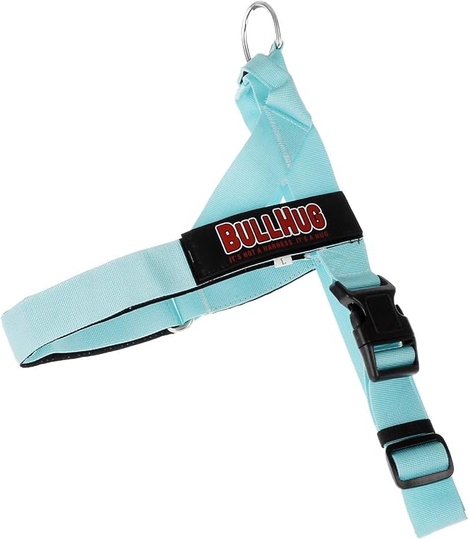 Adjustable Dog Harness– No Pull, No Choke – for English Bulldogs, French Bulldogs, Pugs & Broad-Chested Breeds – Easy, Safe Walks (Tiff Blue, Large)