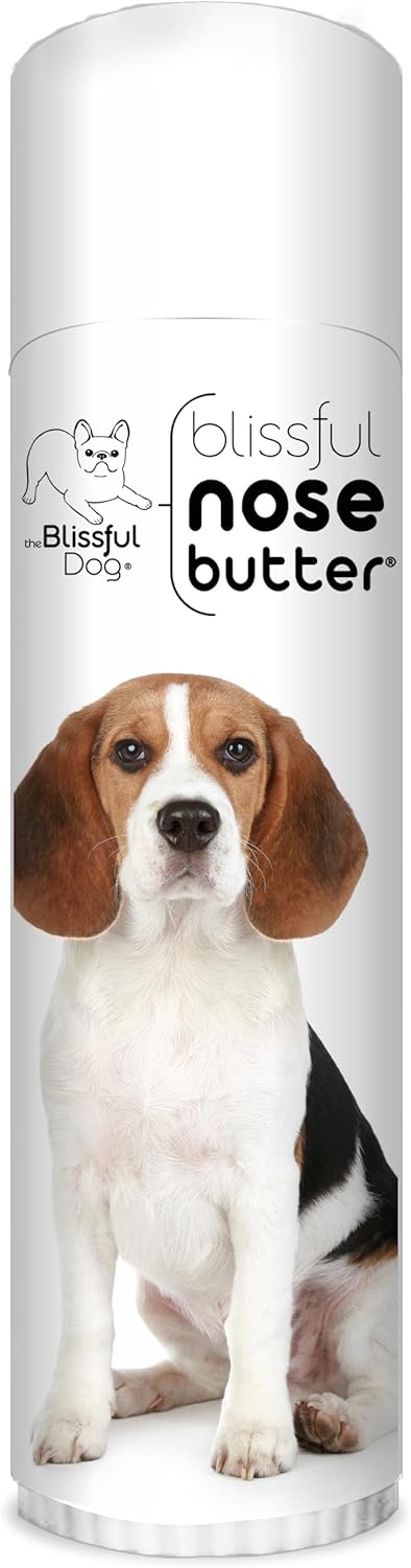 The Blissful Dog Beagle Nose Butter for Dry, Cracked Skin, Lick-Safe Dog Nose Balm with Moisturizing Shea Butter, Almond, Olive, and Essential Oils, Pet Supplies, Uncented, 0.50 oz.