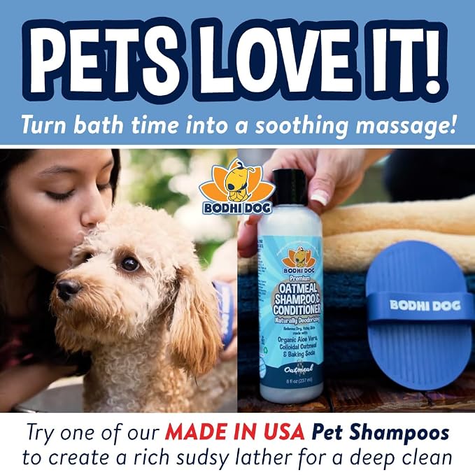 Bodhi Dog Shampoo Brush - Pet Grooming & Bath Supplies for Dogs and Cats - Bath Brush for Long & Short Hair - Premium Scrubber for Shower, Showerhead, Sprayer & Bathing (One Pack, Black)