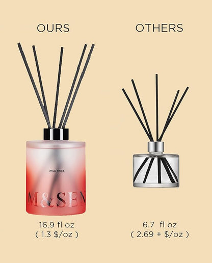 M&SENSE Wild Rose Reed Diffuser Set