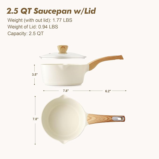 SENSARTE Ceramic Nonstick Sauce Pan