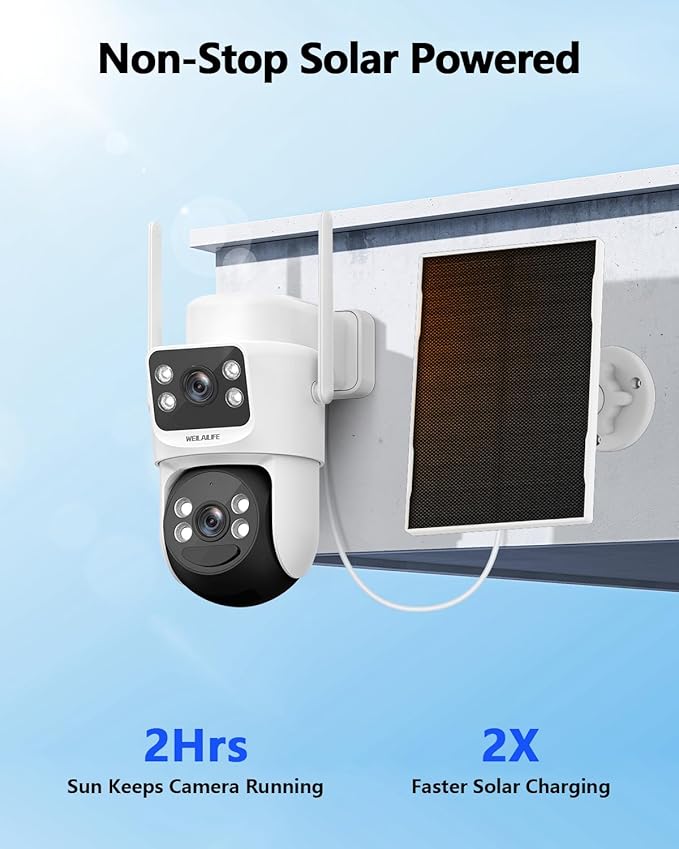 WEILAILIFE 【All-in-One Security System】 4MP Security Cameras Wireless Outdoor
