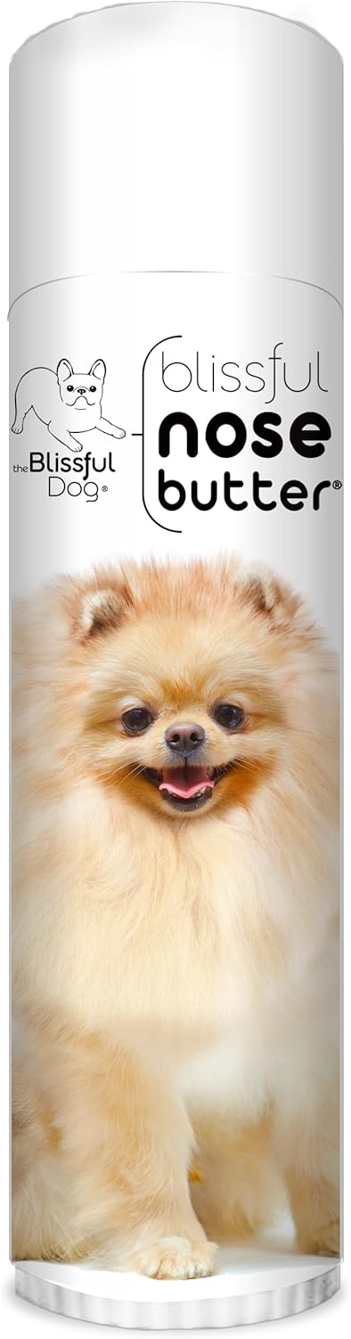 The Blissful Dog Pomeranian Nose Butter for Dry, Cracked Skin, Lick-Safe Dog Nose Balm with Moisturizing Shea Butter, Almond, Olive, and Essential Oils, Pet Supplies, Uncented, 0.50 oz.