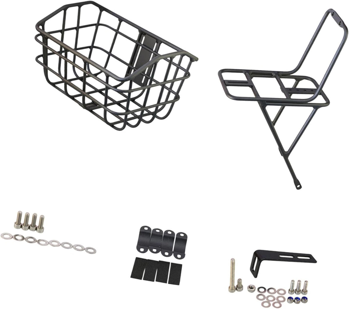 Basket Black Front Sturdy Construction Aluminum Alloy Large Capacity Accessories Cargo Container for Pet Transport