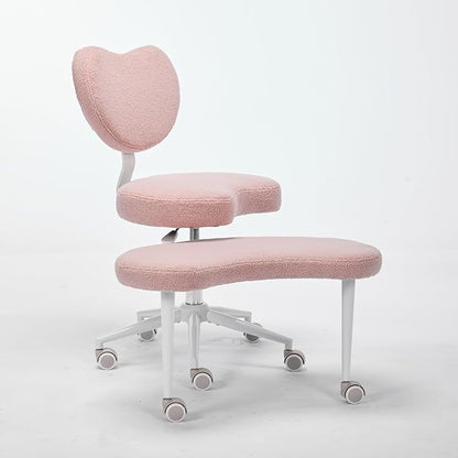 Meditation Chair Plus Teddy Pink Upgrade Version Home Office Solution Flexible Design for Fidgety Sitters Comfortable and Adjustable