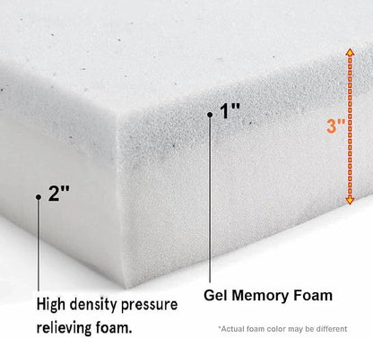 Pet Dog Bed Gel Infused High Density Memory Foam Pad (45x27x3 inches (2pack))