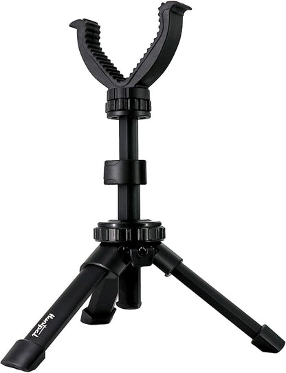 HUNTPAL Gun Rest Rifle Stand Tripod Shooting Stick for Range Table Bench Shooting Practice, Portable Adjustable Compact Aluminum Construction Gun Holder with 360° Swivel V Yoke Head