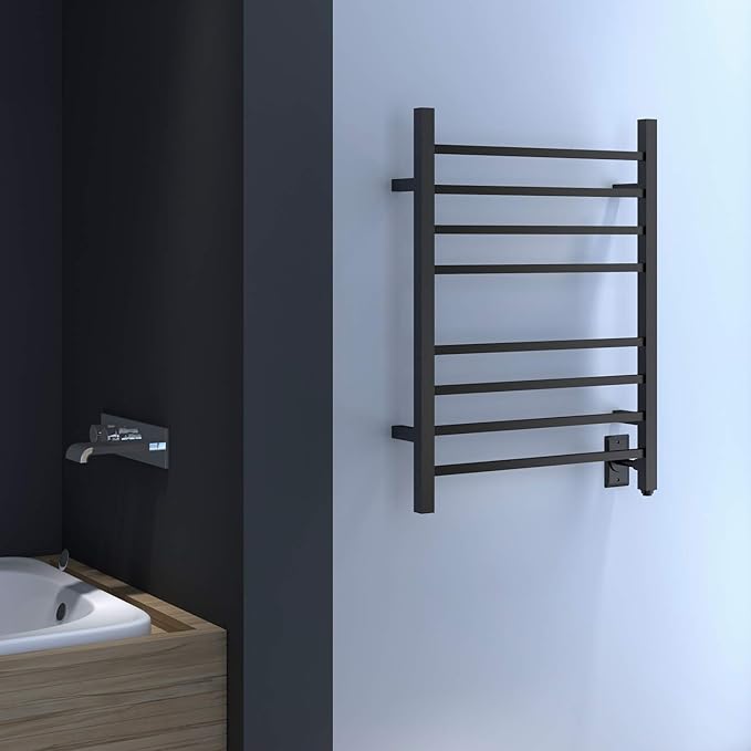 HEATGENE Towel Warmer, Heated Towel Warmer Rack, Wall-Mounted Hardwired/Plug-in