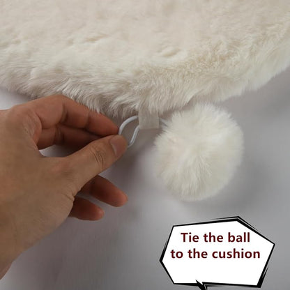SHENGOCASE 2-Pack Faux Rabbit Fur Dog Cat Bed Cushion Mat, 10" x 23.6"