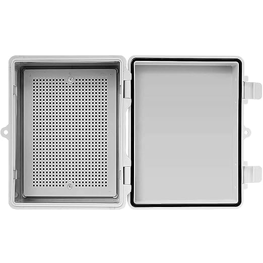Co. ABS 6.6" x 8.7" x 4.3" Waterproof IP67 Hinged Electronics Box