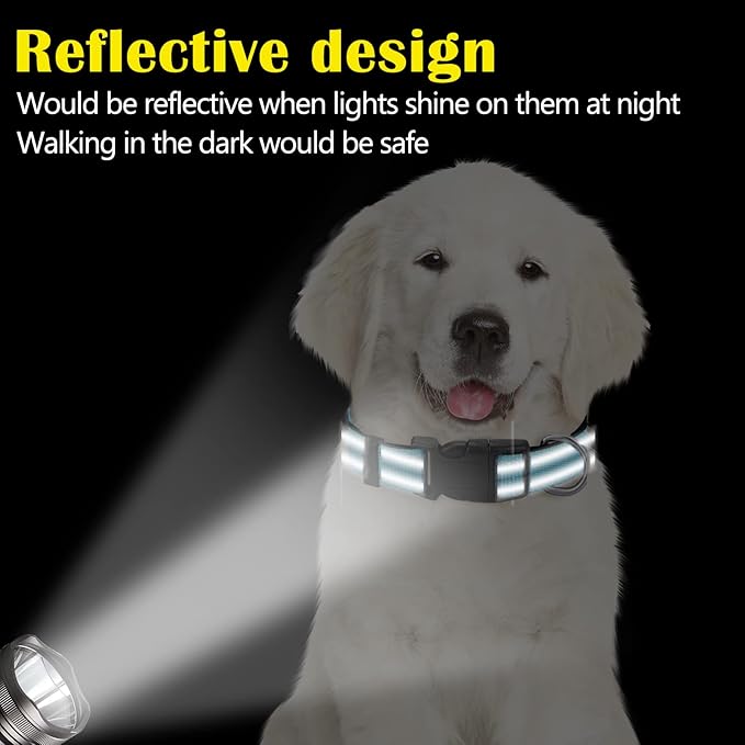 Sanwuta 12 Pcs Reflective Puppy Dog Collars Bulk for Litter Dogs Adjustable Safety Nylon Collars with Locking Buckle Soft Padded Breathable Puppy Collar for Cats Pets(Small)