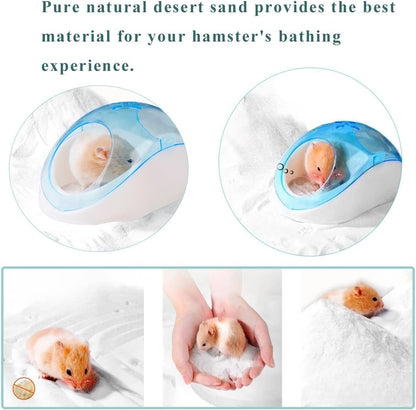 Hamster Bath Sand, 3lb Dust Free Desert Sand or Potty Litter Sand for Hamster Chinchillas Gerbil Syrian Mice Small Animals
